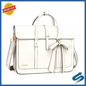 Convertible Laptop Backpack Messenger Bag PU Leather Work Travel Computer Case